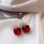 Korean Maroon Cherry Shape Design Drop