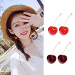 Korean Maroon Cherry Shape Design Drop