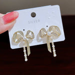 Crystal Bow Drop Earring