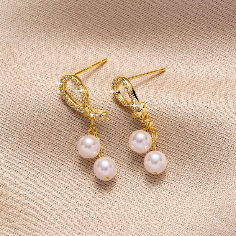 Korean Earrings Pearl Jhumki Look