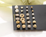 Korean Gold Silver Stud Earrings