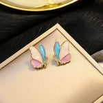 Gold Plated Butterfly Shaped Studs