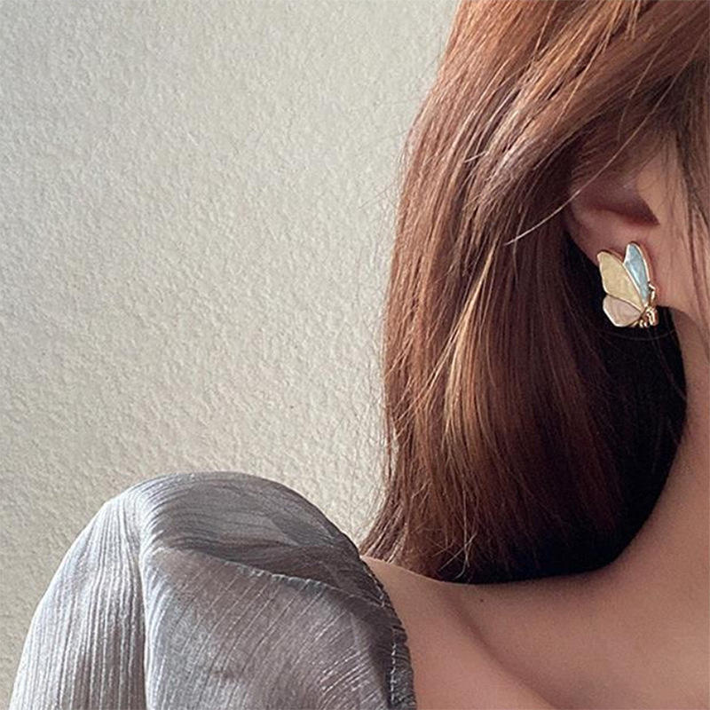 Gold Plated Butterfly Shaped Studs