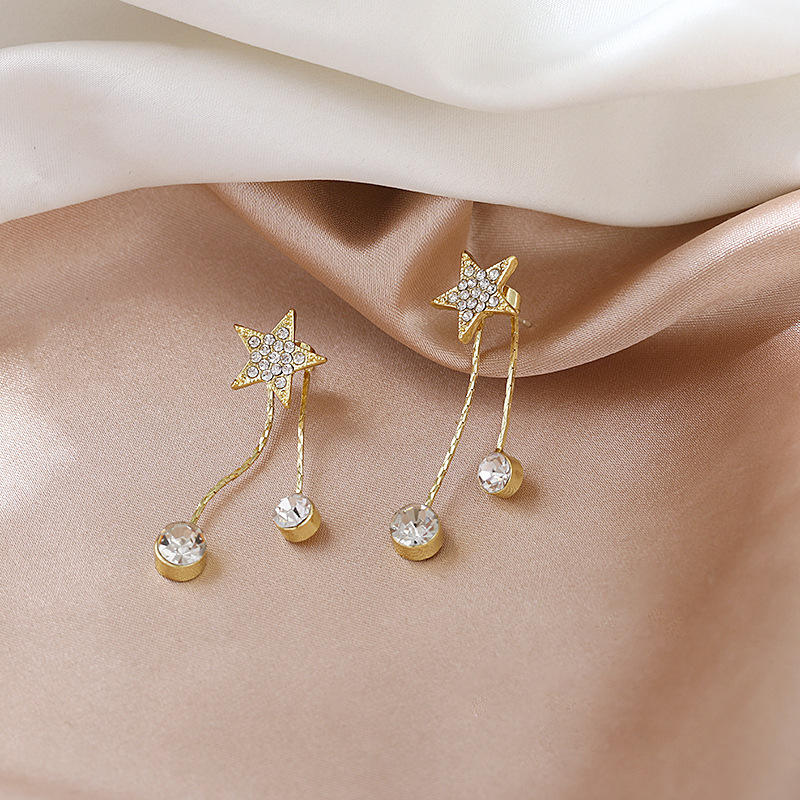 Gold-Plated Beautiful Korean Bow Tie themed Earrings