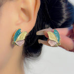 Gold Plated Butterfly Shaped Studs