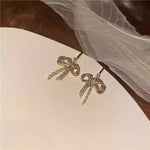 Crystal Bow Drop Earring