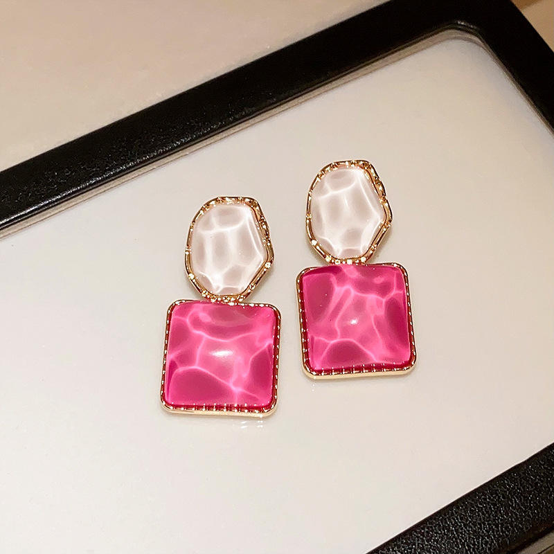 Gold White,Pink Earrings for women's