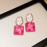 Gold White,Pink Earrings for women's