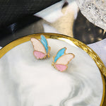 Gold Plated Butterfly Shaped Studs