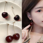 Korean Maroon Cherry Shape Design Drop