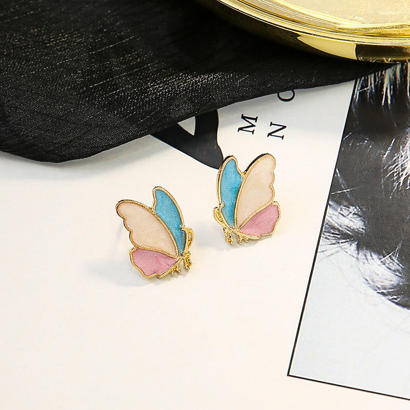 Gold Plated Butterfly Shaped Studs