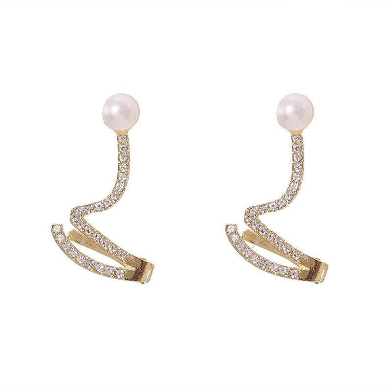 Korean Pearl Climber Crawler Earrings