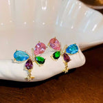 Korean Colorful Butterfly Drop Earrings