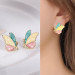 Gold Plated Butterfly Shaped Studs