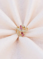 Reety Ring(golden pink stone)