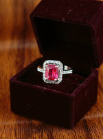 Alfiya Ring (Silver pink stone)