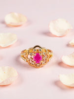 Shivi Ring (Golden Pink Stone)