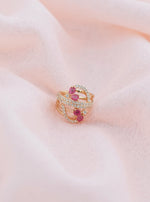 Reety Ring(golden pink stone)
