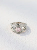 Aavina Ring (Silver light Pink Stone)