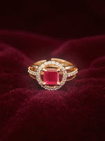Komal Ring (Golden Pink Stone)