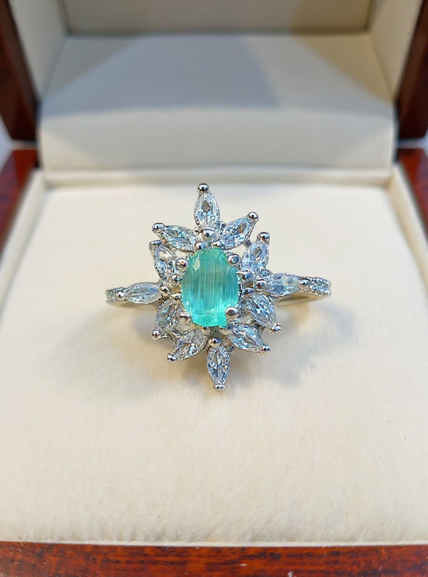 Pari Ring (Silver Pale Turquoise Stone)