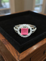 Gaurika Ring (Silver Pink Stone)