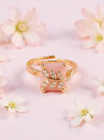 Eilika Ring (Golden light pink stone)