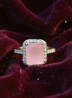 Anjali Ring (Silver Light Pink Stone)