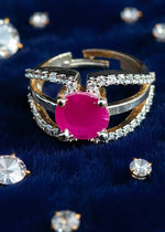 Lily Ring (Silver Pink Stone)