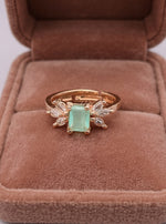 Vibha Ring (GoldenPale Turquoise Stone)
