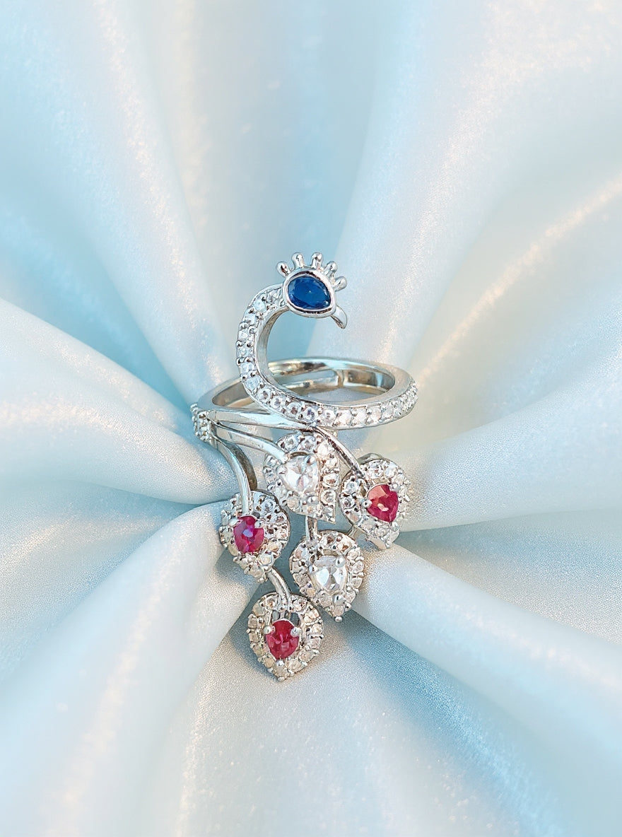 Mayuri Ring (Silver Pink Stone)