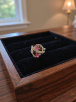 Reety Ring(golden pink stone)