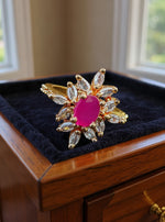 Eeshmita Ring(Golden Pink Stone)