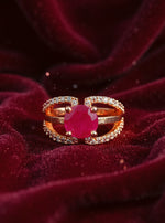 Navisha Ring(Golden Pink Stone)