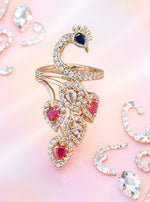 Pihu Ring (Golden Pink Stone)