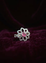 Asmita Ring (Silver pink stone)
