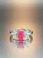 Kavya Ring (Silver Pink Stone)