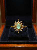 Antara Ring (Golden Pale Turquoise Stone)