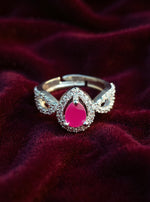 Aivika Ring(Silver Pink Stone)