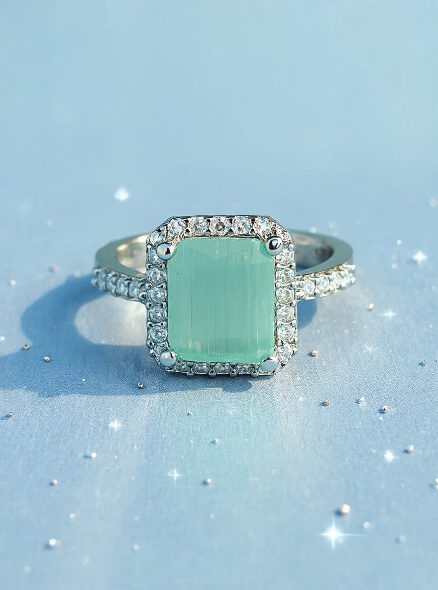 Kanak Ring(Silver Pale Turquoise Stone)