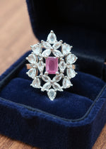 Yuvanshi Ring (Silver Pink Stone)