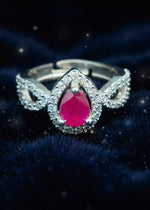 Aivika Ring(Silver Pink Stone)