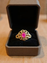 Shivi Ring (Golden Pink Stone)
