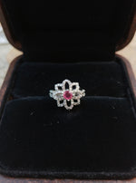 Asmita Ring (Silver pink stone)