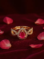 Heer Ring (Goden Pink Stone)
