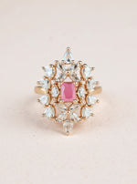 Aashna Ring (Golden Pink Stone)
