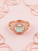 Alisha Ring(GoldenPale Turquoise Stone)