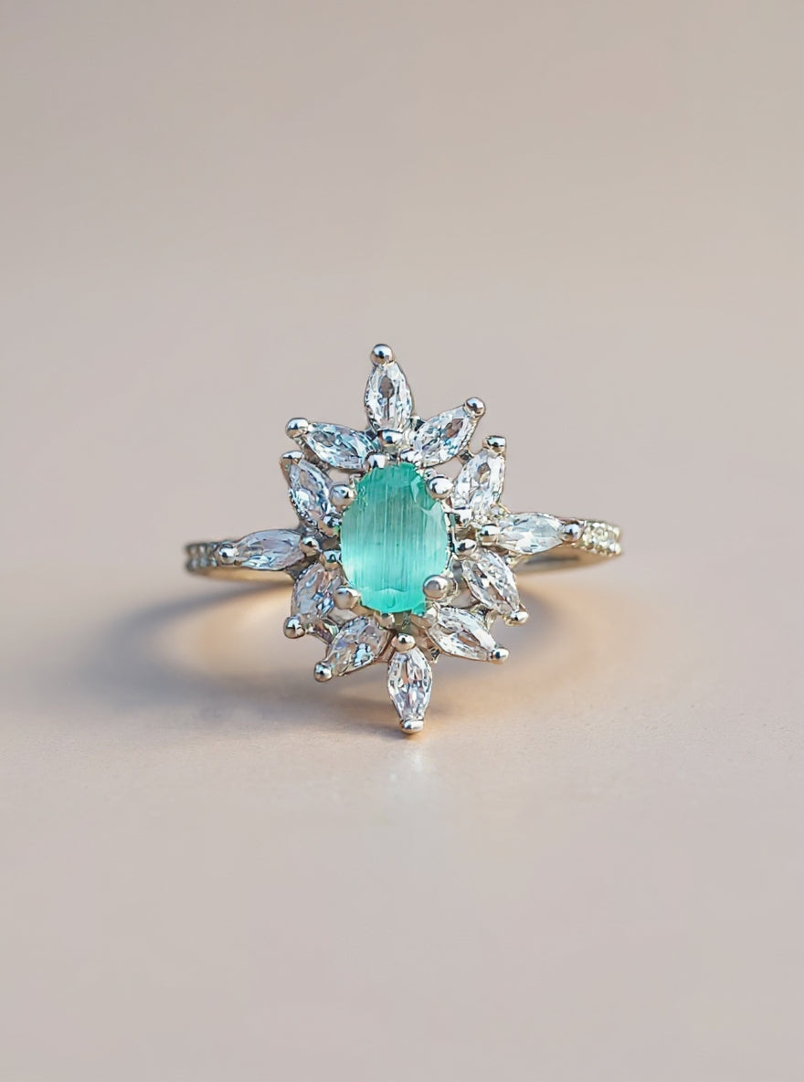 Pari Ring (Silver Pale Turquoise Stone)