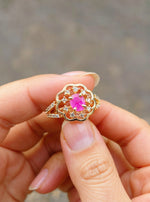 Shivi Ring (Golden Pink Stone)