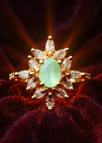 Antara Ring (Golden Pale Turquoise Stone)